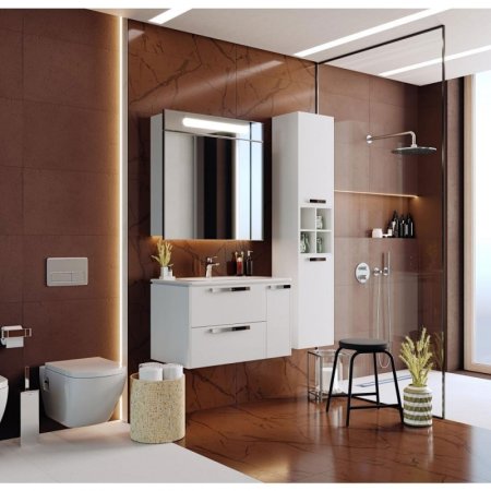 Тумба под раковину Roca Lago 80 857296806 подвесная Белый глянец 