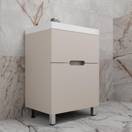 Тумба напольная Style Line"Матис 80" под ASTI 80 (2 ящика), КРЕМ, ЭМАЛЬ 