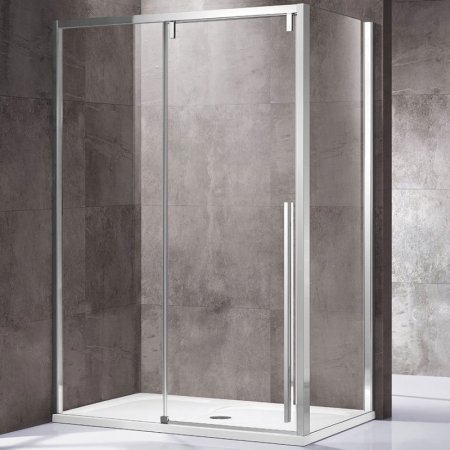 Душевой уголок Vincea Lugano 140х80 VSR-1L8014CL-1 профиль Хром стекло прозрачное 