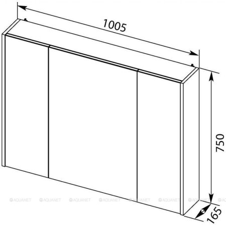 Зеркало-шкаф Aquanet Остин 105 дуб кантербери 