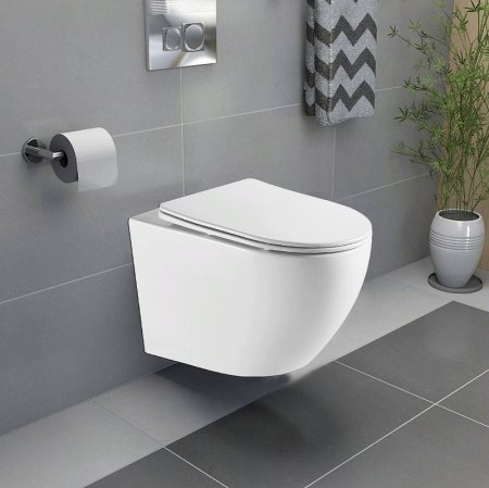 Унитаз Azario Grado AZ-0046-UQ подвесной Белый с сиденьем Микролифт 