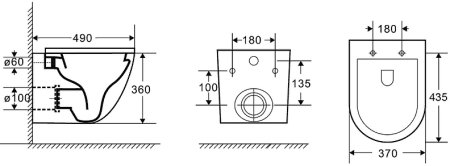 Унитаз Azario Grado AZ-0046-UQ подвесной Белый с сиденьем Микролифт 