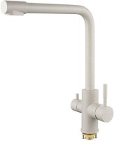 Смеситель для кухни с подключением фильтра Shevanik S868X, песочный