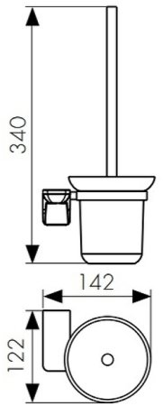 Ершик для унитаза Kaiser KH-4506 Бронза 