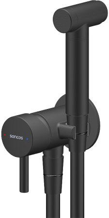 Гигиенический душ со смесителем Sancos Atom SC2001MB Черный матовый 