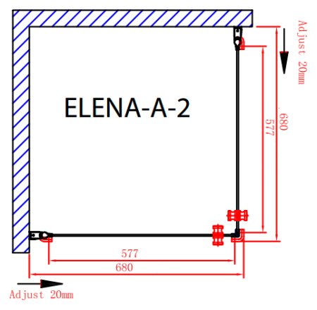 Душевой уголок Cezares Elena A2 70 C Cr 