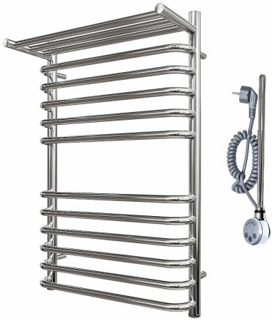 Электрический полотенцесушитель Point Нептун PN09158SPE П11 500x800 с полкой левый/правый Хром 