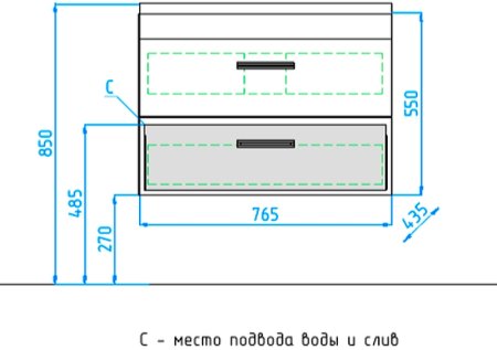 Тумба под раковину Style Line Лотос Plus 80 ЛС-00002305 подвесная Сосна лофт 
