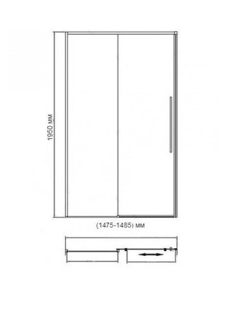 Душевая дверь в нишу RGW Stilvoll SV-12B 150х195 профиль черный 