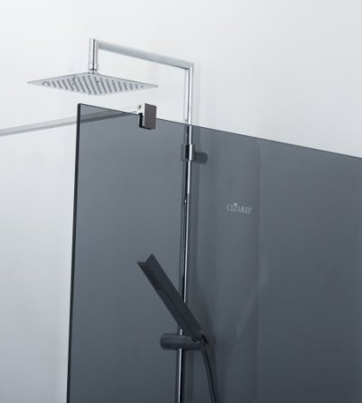 Душевая перегородка Cezares Liberta-L-2-80-120-GR-Cr стекло графит, кронштейн 120 см 