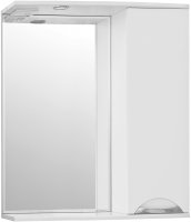 Зеркало со шкафом Style Line Жасмин 70 С с подсветкой Белый глянец