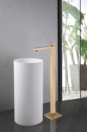 Смеситель для раковины Abber Daheim AF8241G Золото матовое 