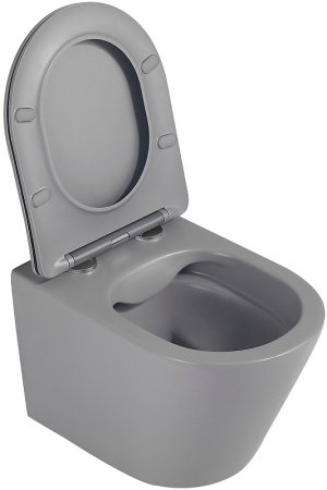 Унитаз Abber Bequem AC1102MG подвесной Серый матовый с сиденьем Микролифт 
