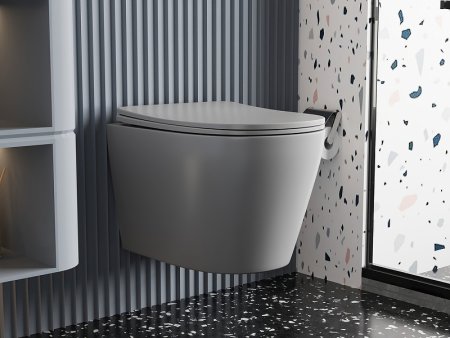 Унитаз Abber Bequem AC1102MG подвесной Серый матовый с сиденьем Микролифт 