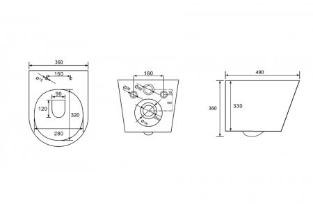 Унитаз Abber Bequem AC1102MG подвесной Серый матовый с сиденьем Микролифт 
