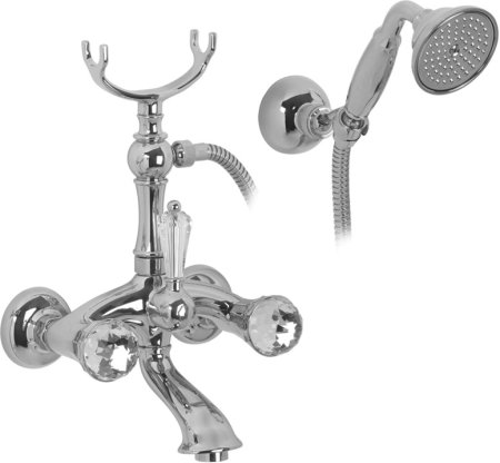 Смеситель Migliore Korona Swarovski ML.KRN-4703 Cr для ванны с душем 