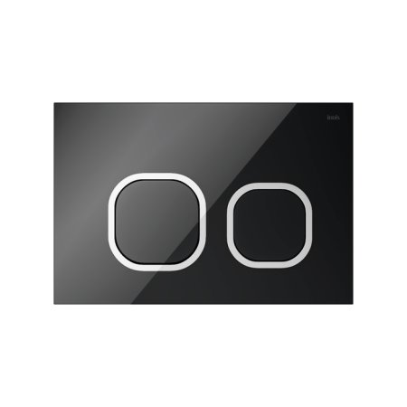 Кнопка смыва Iddis Uniglass UNG01BCi77 001 стекло черный / хром 