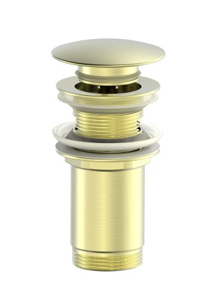 Донный клапан для раковины WONZON & WOGHAND, Брашированное золото (WW-88SS09-BG) 