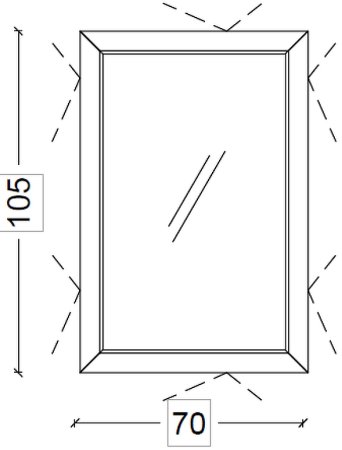 Зеркало Boheme Armadi Art Dolce 70 567-Rose с подсветкой Пыльная Роза 