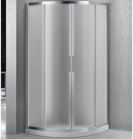 Душевой уголок BelBagno Sela 90х90 SELA-R-2-90-P-Cr профиль Хром стекло рифленое 