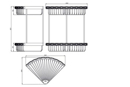Полка Zorg Antic AZR U-4 BR бронза 