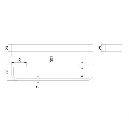 Полотенцедержатель Omnires Reno RN42230CR хром 