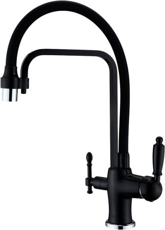 Смеситель для кухонной мойки Zorg Sanitary ZR 342-6 YF Black 