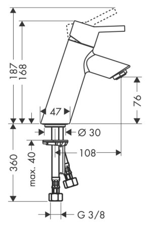 Смеситель Hansgrohe Talis 32041000 для раковины 