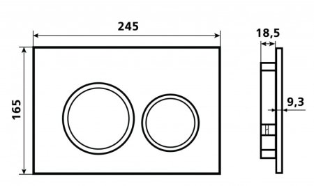 Клавиша для инсталляции ESBANO KRG-11GW глянцевый белый 