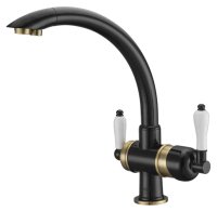 Смеситель Zorg Clean Water ZR 327 YF bronze black для кухонной мойки