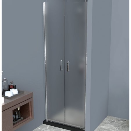 Душевая дверь BelBagno Uno 70 UNO-B-2-70-P-Cr профиль Хром стекло рифленое 