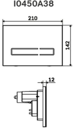 Клавиша смыва AM.PM Touch Pro I0450A38 Хром 