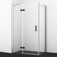 Душевой уголок WasserKRAFT Aller 10H06LB black matt, 120x80 см