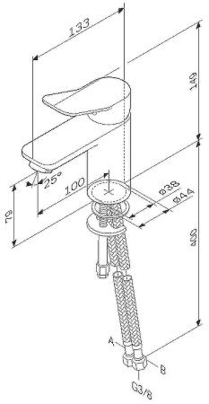 Смеситель для раковины AM.PM X-Joy F85A02133 Белый 