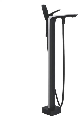Смеситель для ванны напольный Rose R1322H, черный 