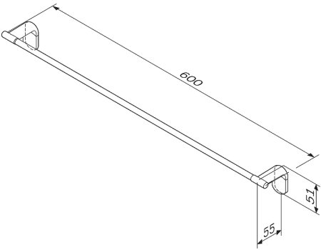 Полотенцедержатель AM.PM Joy 60 A84346400 Хром 