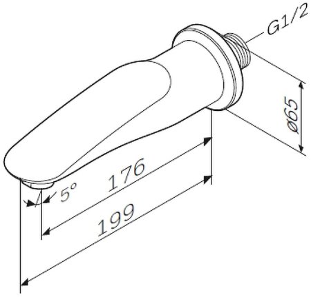 Излив для смесителя AM.PM Sensation F3070000 Хром 