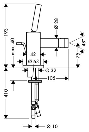 Смеситель Axor Citterio 39200000 для биде 