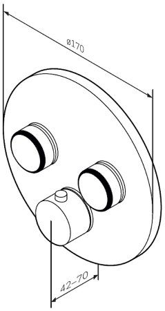 Смеситель для душа AM.PM Inspire 2.0 F50A85700 с термостатом Хром 