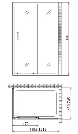 Душевой уголок Gemy Victoria S30191A-A70 