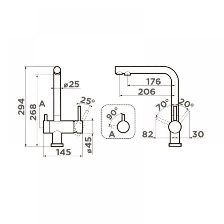 Смеситель для кухонной мойки Omoikiri Nagano GB 