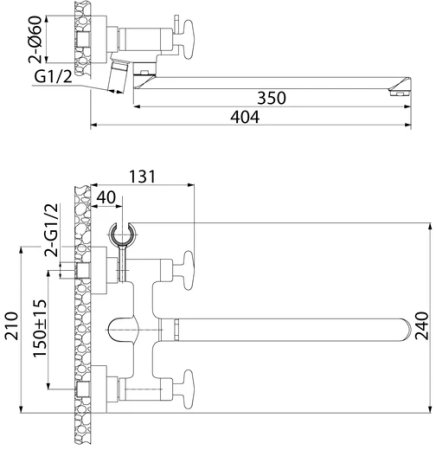 Смеситель для ванны с длинным изливом IDDIS Acros (ACRSBL2i10WA) 