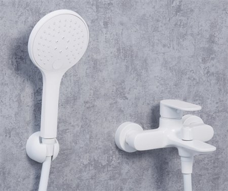 Смеситель WasserKRAFT Mindel 8501 для ванны с душем, белый 