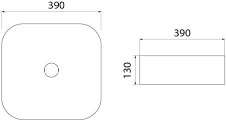 Раковина-чаша Iddis Bridge 39 BRIBM04i27 Черная матовая 