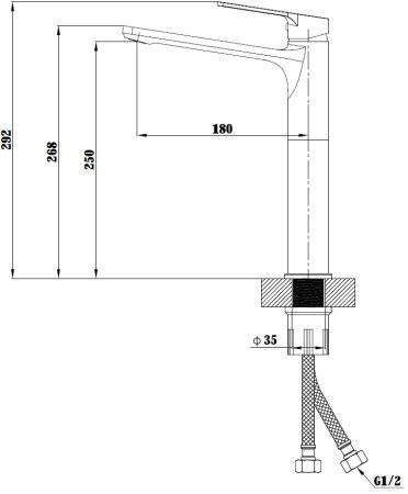 Смеситель для раковин ESKO SINGAPORE  black (SB 25) 
