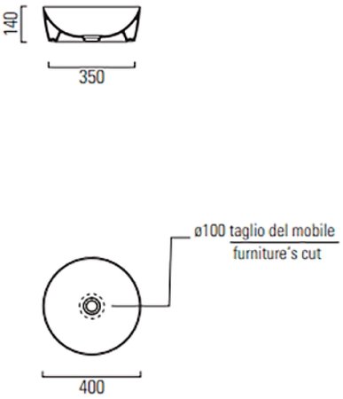 Раковина-чаша GSI Nubes 40 903911 Белая 