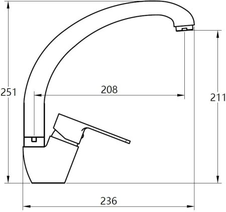 Смеситель VODA для кухни (DP03) 