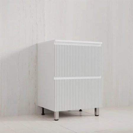 Тумба Style Line Марокко 60 напольная, с раковиной  LINE 600*480 антрацит, белый матовый 