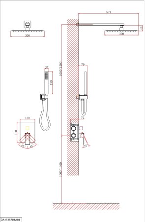 Душевая система D&K встраиваемая Bayern.Liszt (DA1515701A04) 