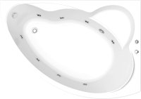 Акриловая ванна Bas Лагуна 170 см R с г/м + средство
